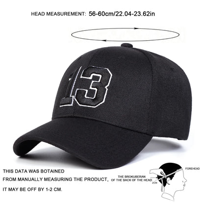 Unisex 13 Embroidery Baseball Caps Spring Autumn