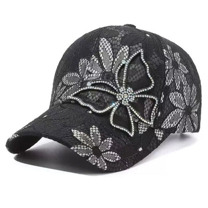 Unisex Lace Hot Diamond Butterfly Baseball Caps