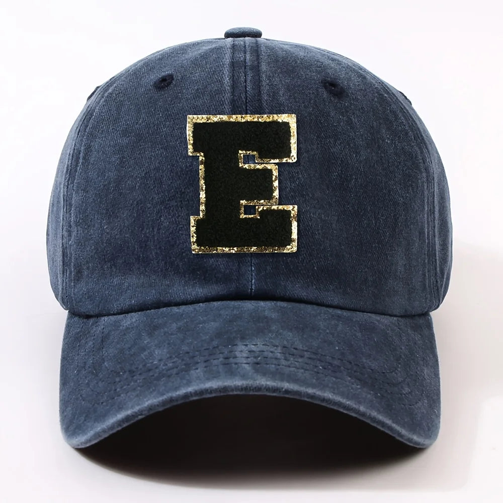 Fashionable 26 Letter Stick Label Hip-Hop Baseball Cap Hat for Men and Women