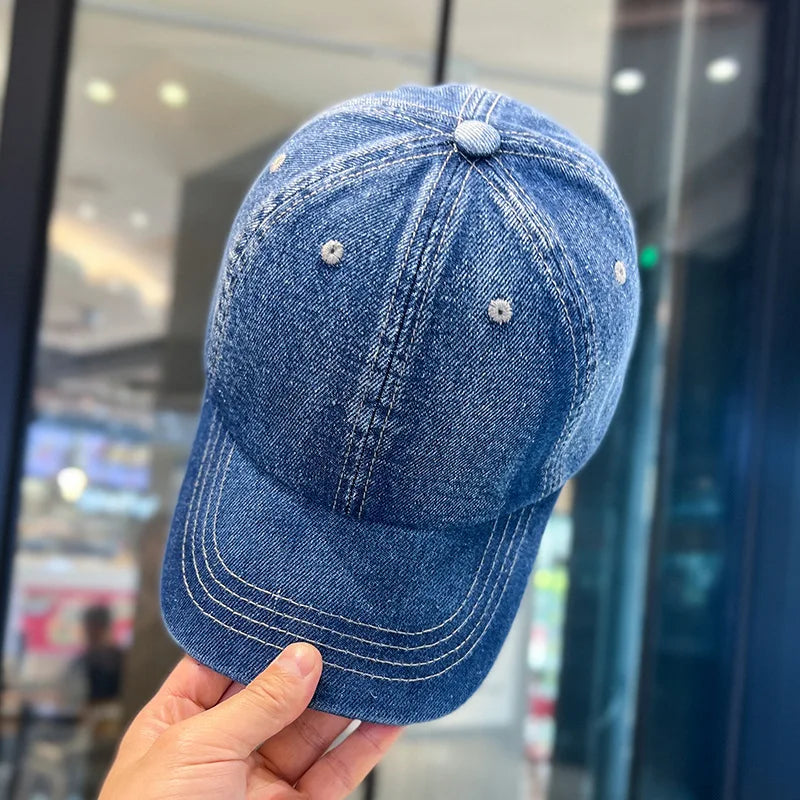 New Fashion Denim Baseball Cap For Women Men