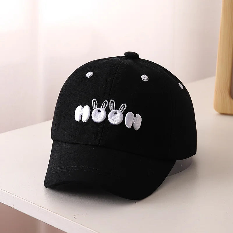 Children Embroidery Baseball Cap Solid Color Duck Tongue Cap