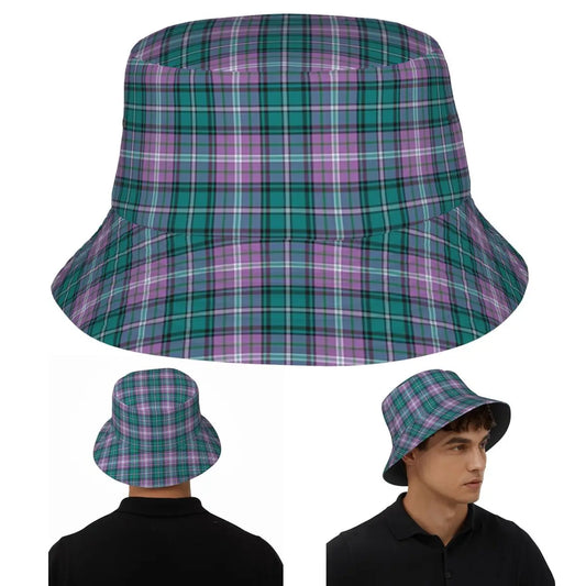 Purple Scottish Tartan Plaid Bucket Hat Panama Hat