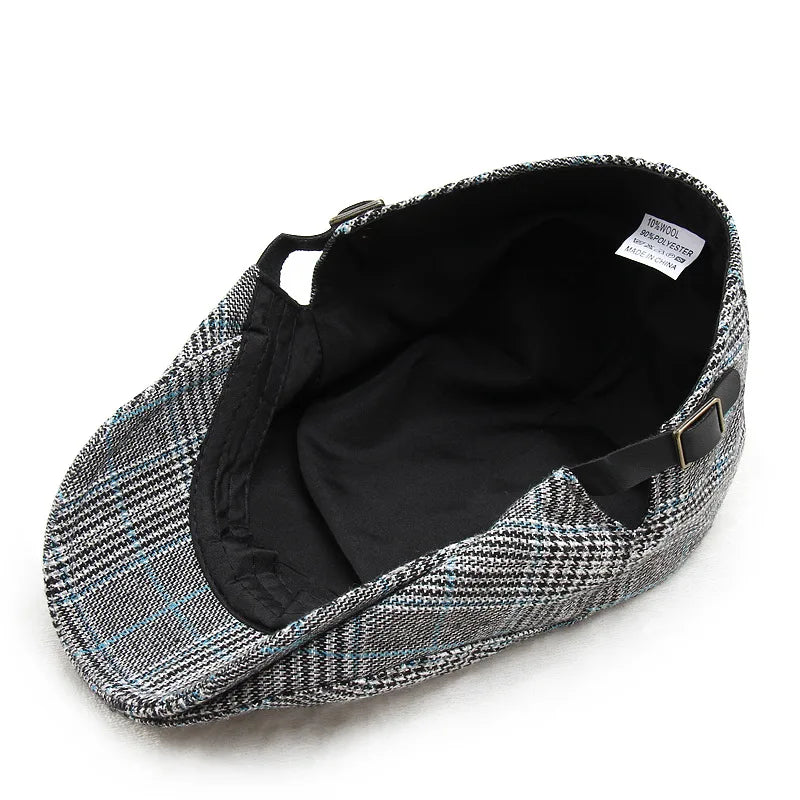 Men's Women's Beret Herringbone Flat Ivy Newsboy Hat