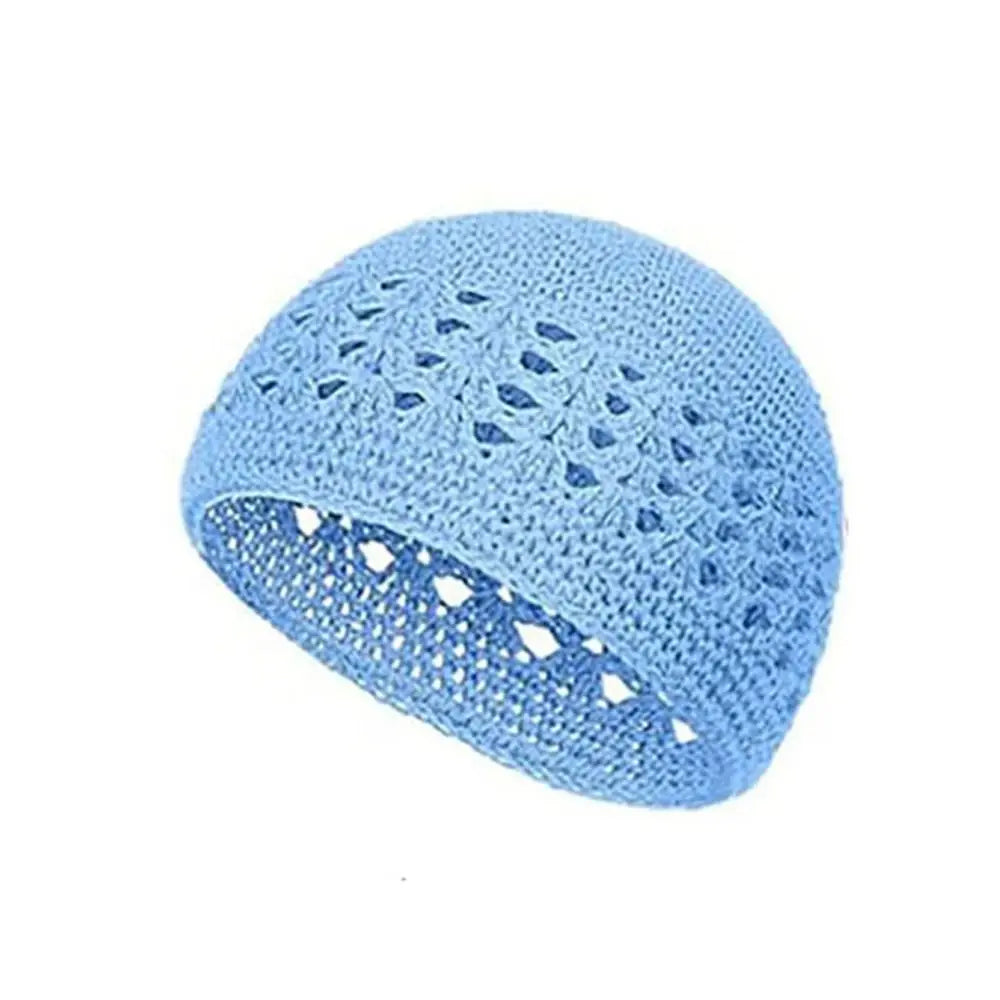 Fashion Knitted Crochet Beanie Hats Solid Color Handmade Kufi Hat