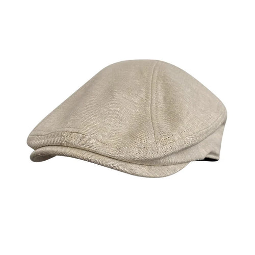 Spring Summer Linen Newsboy Cap