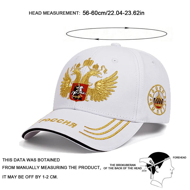 Unisex Double-headed Eagle Embroidery Baseball Caps Spring Autumn