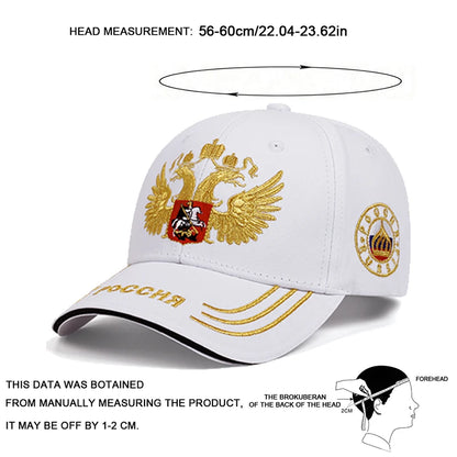 Unisex Double-headed Eagle Embroidery Baseball Caps Spring Autumn