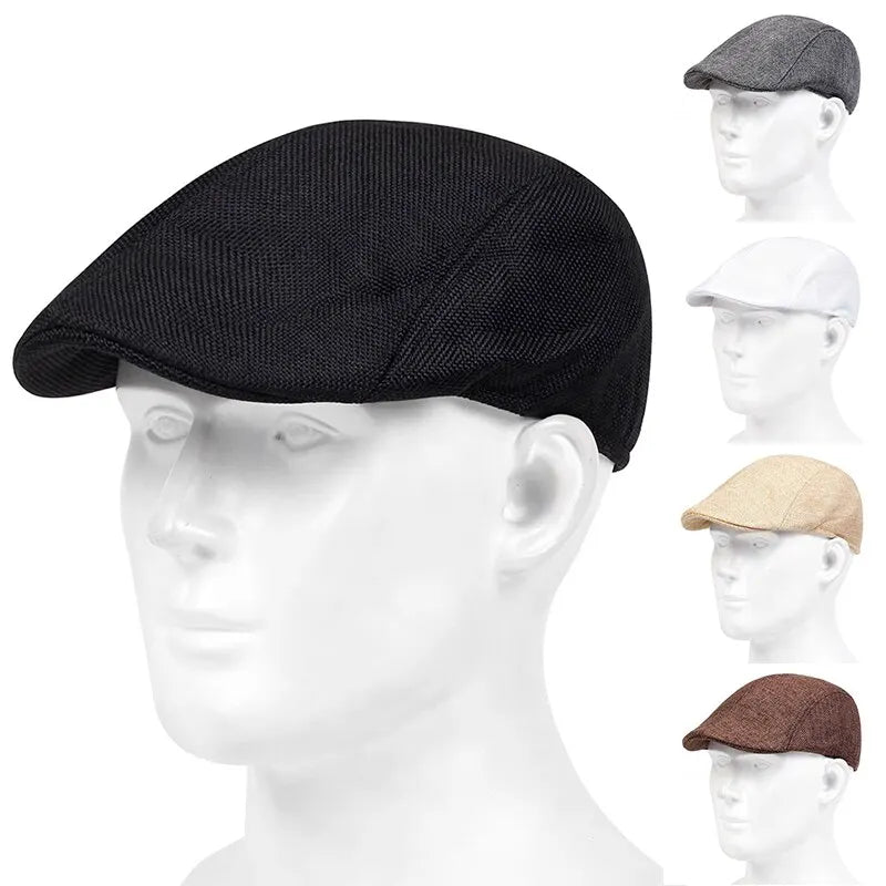 Mens Solid Casette Caps Spring And Summer Outdoor Casual Golf Hats Outdoor