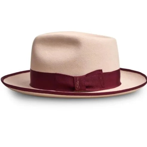Men Women Wool Felt Fedora Hat Retro British Style Two Tone Jazz Cap
