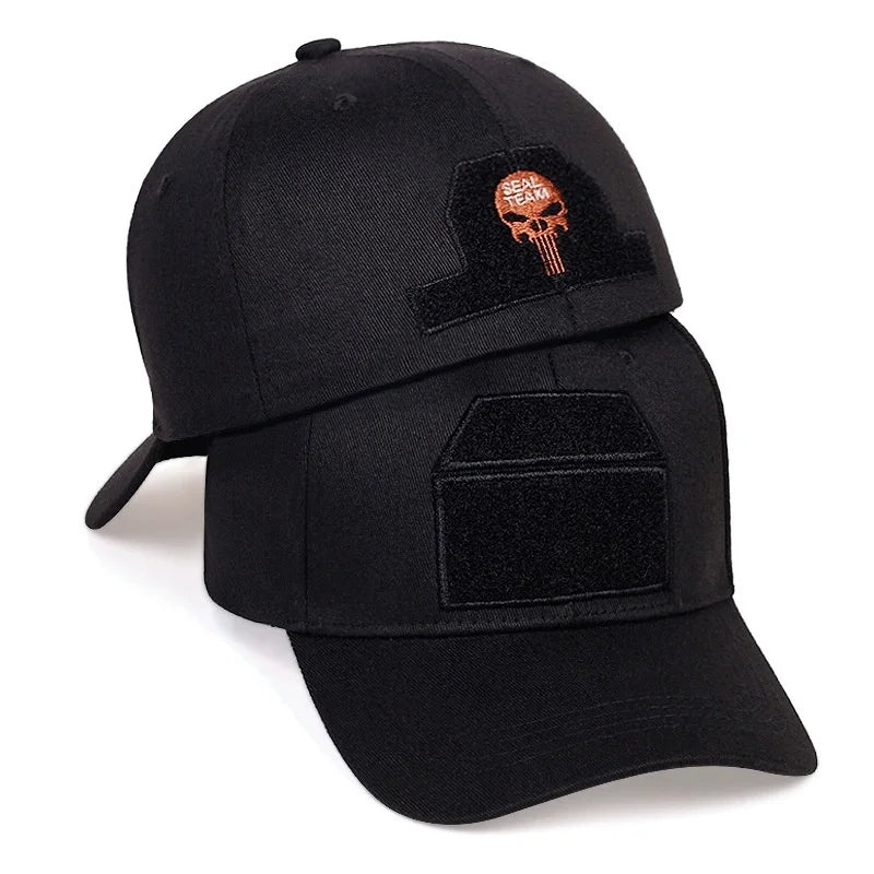 Unisex Skull Sealteam Letter Embroidered Baseball Caps Spring and Autumn