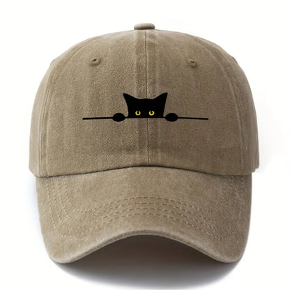 Retro Cartoon Cat Printed Baseball Cap for Men and Women Outdoor Activities