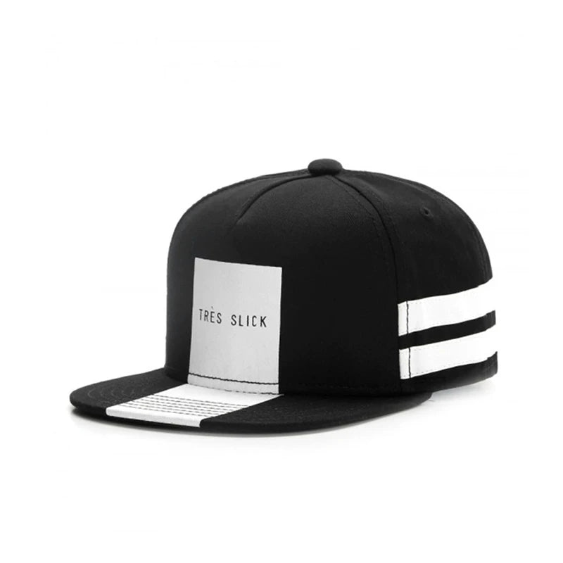 Striped Flat Edge Hat Fashion High Quality Unisex Baseball Caps