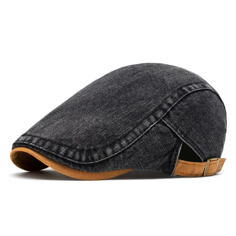 Four Seasons Cotton Solid Newsboy Caps Men Flat Peaked Cap Women
