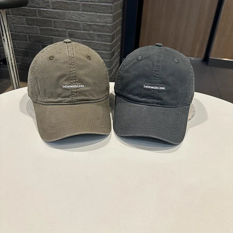 Retro Cotton Baseball Caps Spring Summer Letter Embroidery  For Men & Women