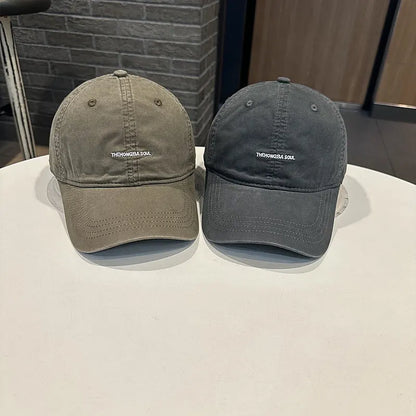 Retro Cotton Baseball Caps Spring Summer Letter Embroidery  For Men & Women