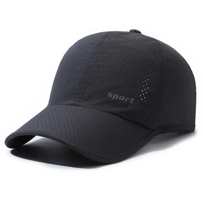 Quick Dry Baseball Cap For Men Outdoor Sports Mesh Breathable Sun Hat