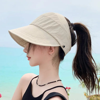 Women Sun Visor Hat Wide Brim Bucket Hats Summer Autumn UV Protection Sport Baseball Cap