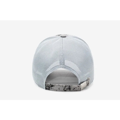 Men Women Camo Stone Print Mesh Trucker Cap