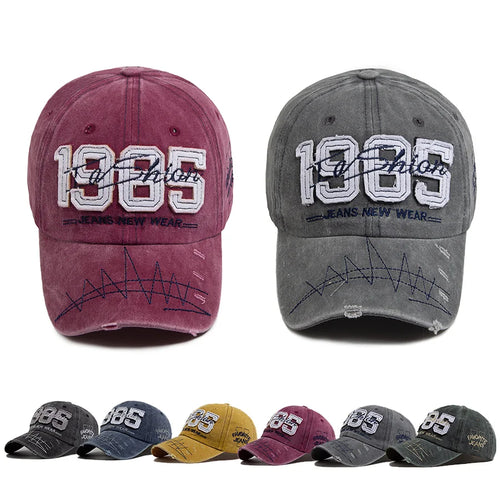 Big Digit 1985 Baseball Cap Men Fashion Visor Hip Hop Hat