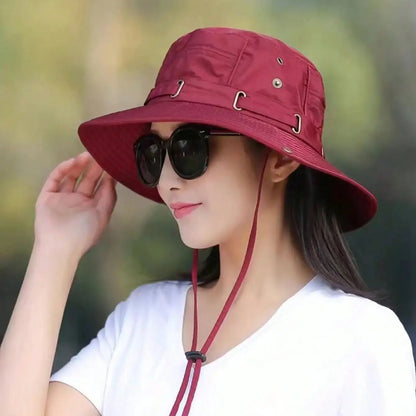 Women's Waterproof Bucket Hat UV Protection Wide Brim Boonie Hat