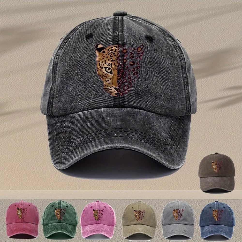 Men's Leopard Print Baseball Cap - Adjustable