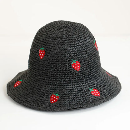 2026 New Handmade High Quality Simple Strawberry Sun Hat