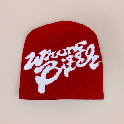 American Color Block Letter Knitted Hats