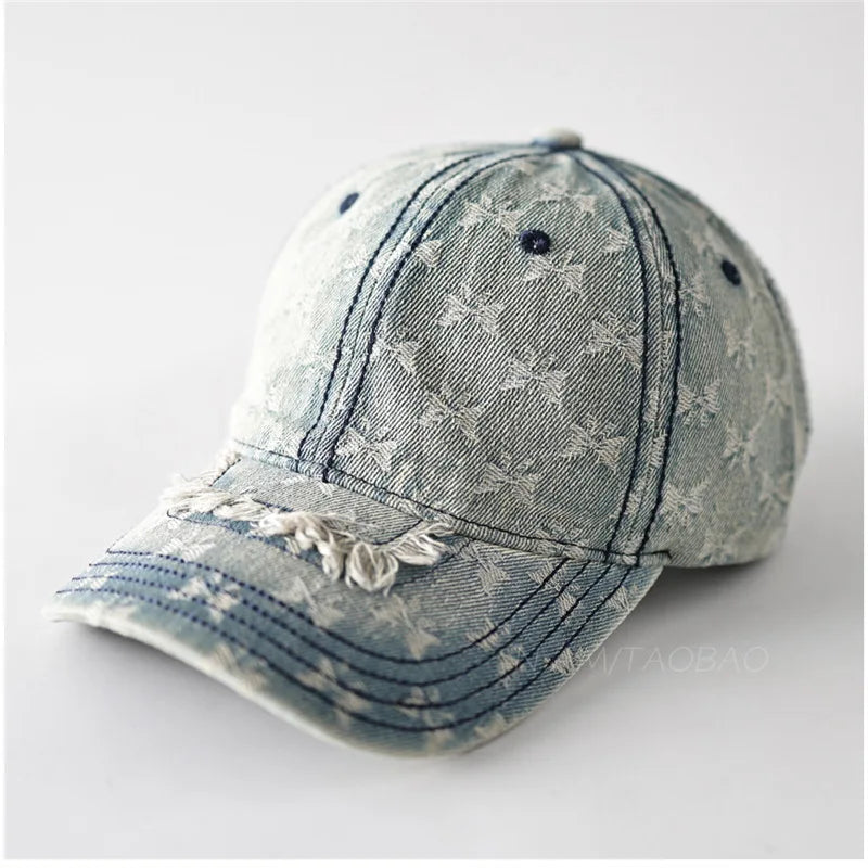 Denim Baseball Cap For Women And Men