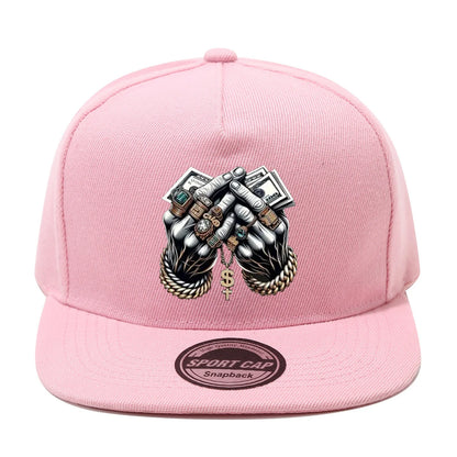Dollar Sign Jewelry Print Snapback Hat