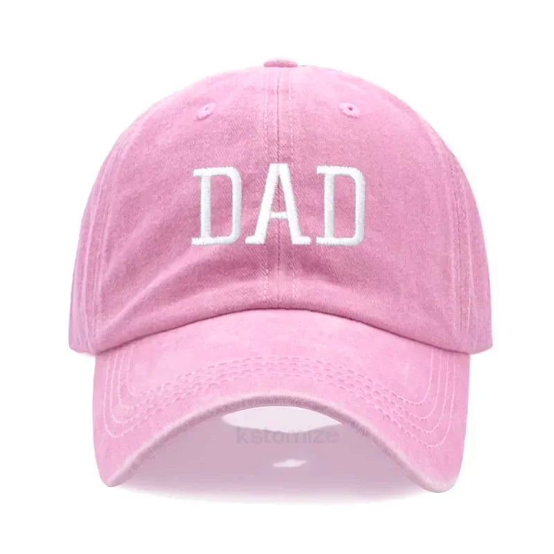 DAD MOM Embroidery Pure Cotton Baseball Cap Fashion Sport Golf Caps Sun Hat