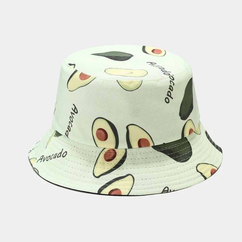 Creative Printed Fruit Pattern Bucket Cap