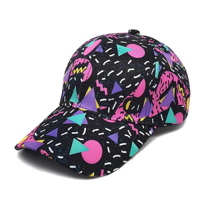 Four Seasons Polyester Graffiti Print Casquette Baseball Cap