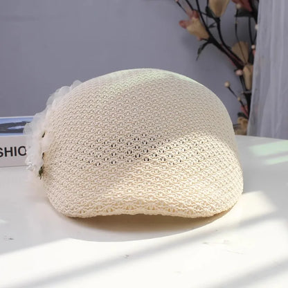 Knitted Lady Forward Cap Women Leisure Visors Hat