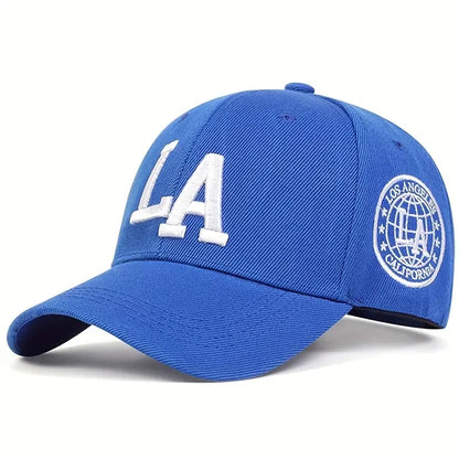 Unisex LA Letter Embroidery Baseball Caps Outdoor Adjustable Casual Hats Sunscreen Hat Sports Hat