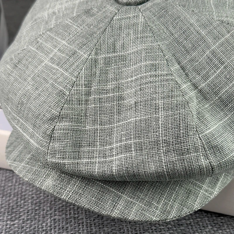 Summer Newsboy Caps Flax Breathable Gatsby Cap