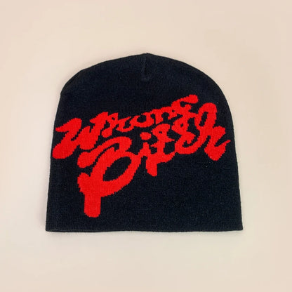 American Color Block Letter Knitted Hats
