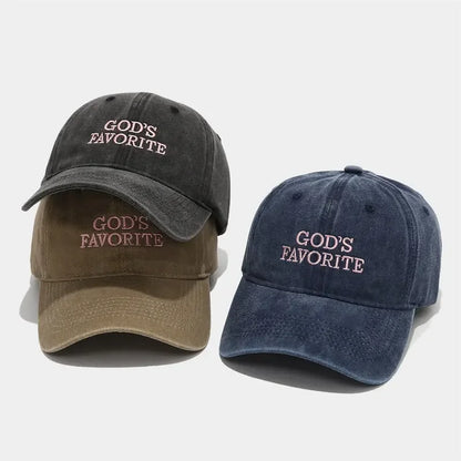 Cotton Letter Casquette Baseball Cap