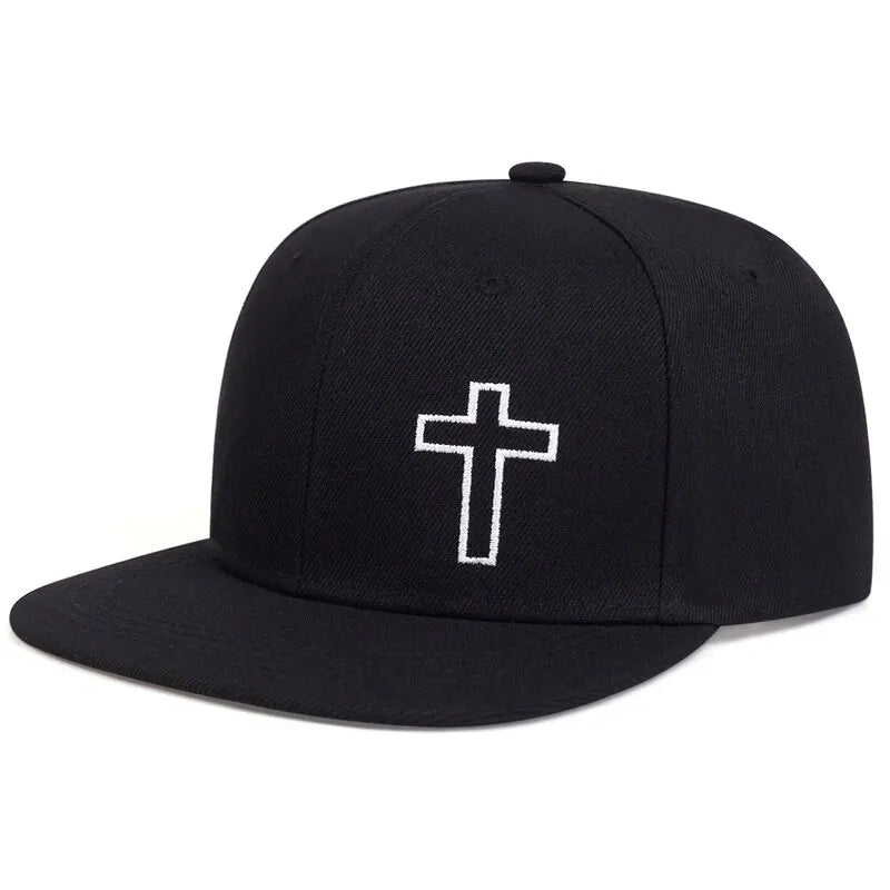 Unisex Cross Embroidery Hip-Hop Hats Outdoor