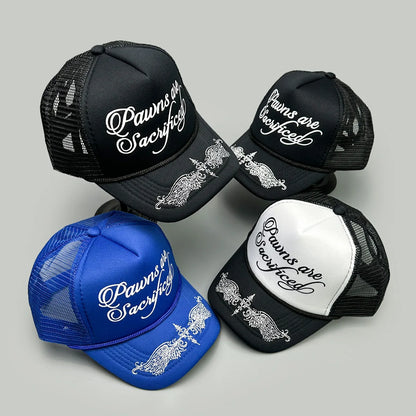 Unisex Personal Printed Letters Wing Baseball Hats Hip Hop