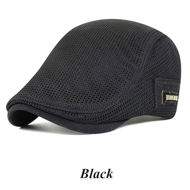 Mesh Breathable Beret Thin Section Sunscreen Sun Hat Cabbie Flat Cap