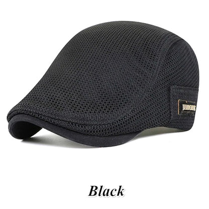 Mesh Breathable Beret Thin Section Sunscreen Sun Hat Cabbie Flat Cap