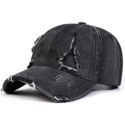 Unisex Triangle Hole Cowboy Baseball Caps Spring Autumn