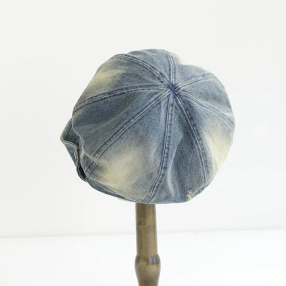 Women's Denim Cotton Baker Boy Hat