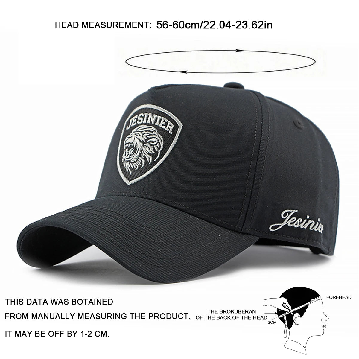 Unisex Jesinier Lion Embroidery Baseball Caps Spring Autumn