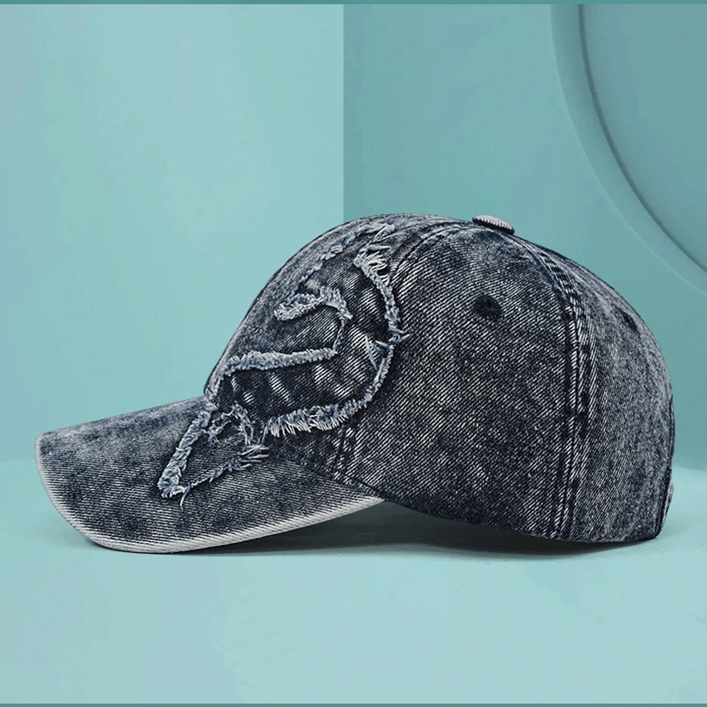 Retro Distressed Patchwork Baseball Cap Outdoor Washed Vintage
