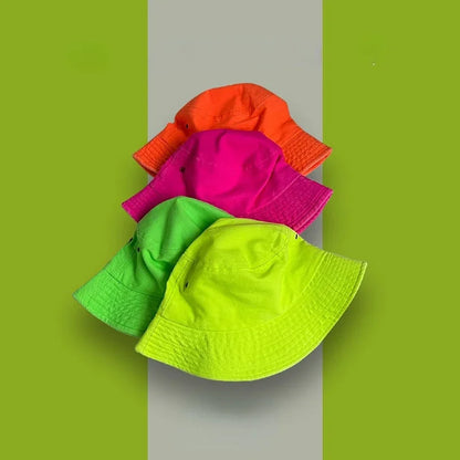 Fluorescent Bucket Hat Women All-Match Men's Caps Panama
