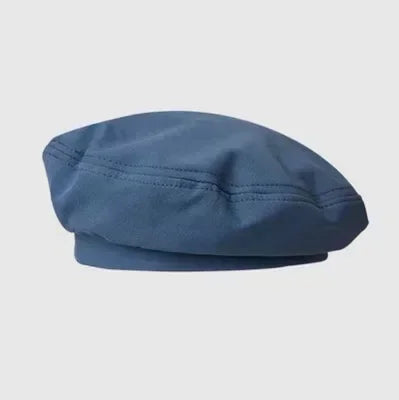Cotton Women Winter Hats Vintage French Plaid Top Military Cap