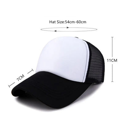 Unisex Cap Casual Plain Mesh Baseball Cap For Women Men Hip Hop