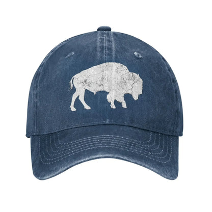 Distressed Buffalo Retro Bison Animal Lover Gifts Cowboy Hat