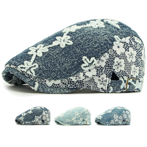 Men Women Flower Artist Painter Beret Hat